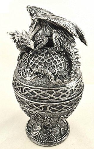 Silver dragon box fantasy - silver,