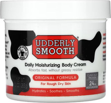 Udderly Smooth Udder Cream, Skin Moisturizer, 12 Ounce Jar (Pack of 2)