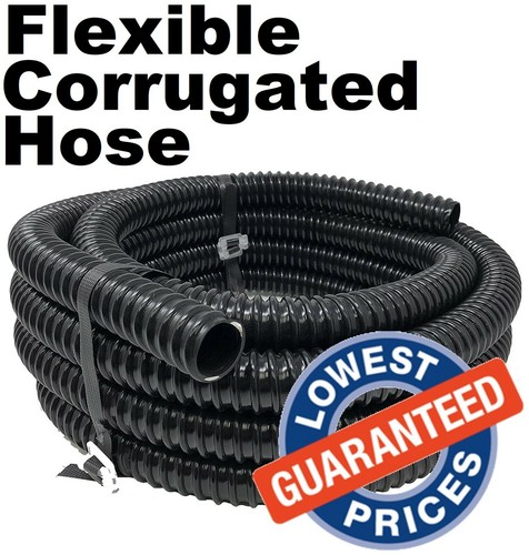Black flexible water butt hose - black,