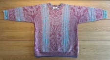 Kaffe Fassett Hand Knit Wool Jumper Rowan Chintz Brocade Sweater See desc