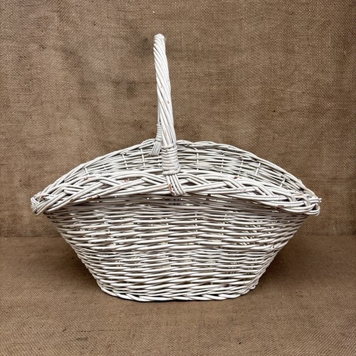 Vintage wicker flower basket - vintage,