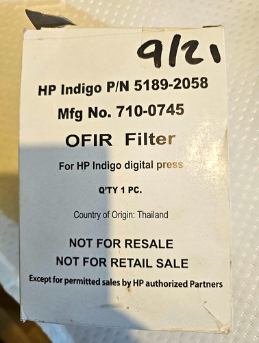 Indigo ofir filter - indigo, p/n