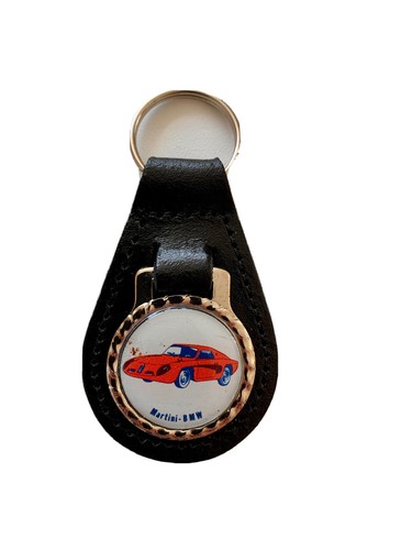 Black leather keyring fob - ,
