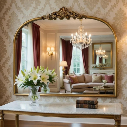 Vintage baroque gold mirror - baroque,