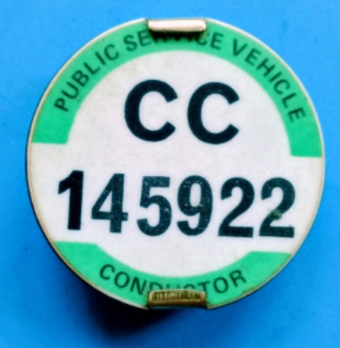 Psv bus conductor badge pcv - badge,