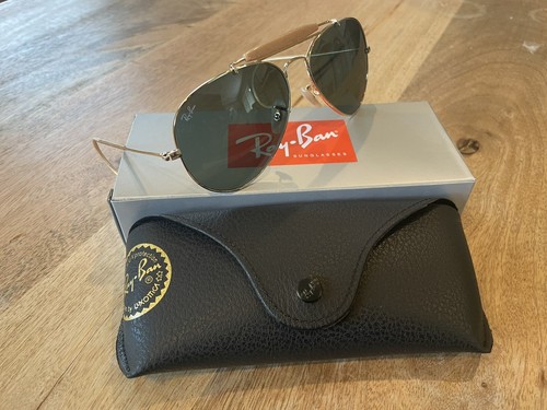 New ray ban outdoorsman gold - new,