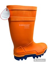 Dunlop Purofort + Full Safety /Thermo Orange Wellies - Size 7-12 UK FREE POSTAGE