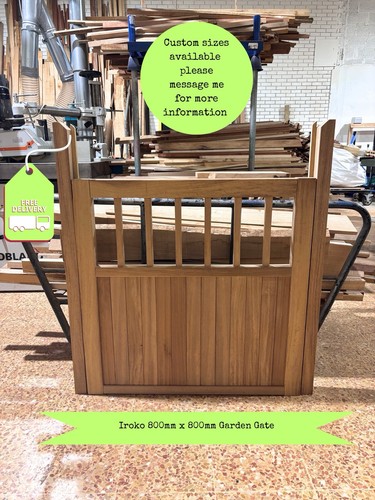 Hardwood iroko cottage gate - iroko, &