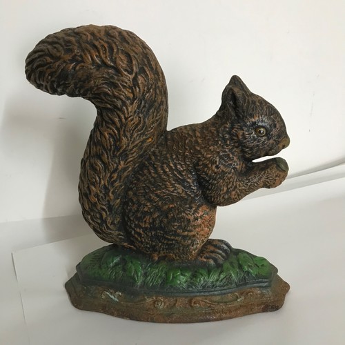 Cast iron squirrel - cast, doorstop