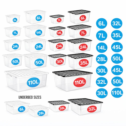 Storage boxes with lids - with,