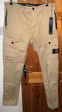 Beige Stone Island Combat Cargo Pants Trousers, Mens Size 31, Cargos Pants