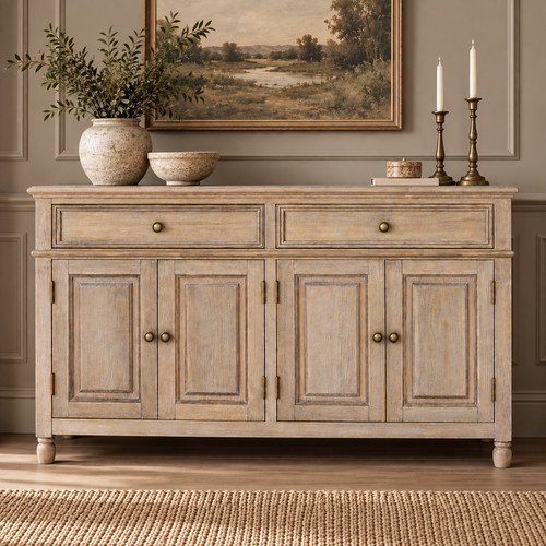 Large rustic pine sideboard - rustic,