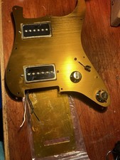 Strat Anodised Orange Humbucker Sized P90s 1V 1T Pickup Set Alnico Orange Drop.