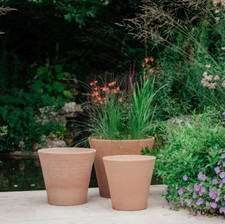 2 x Conical Italian terracotta