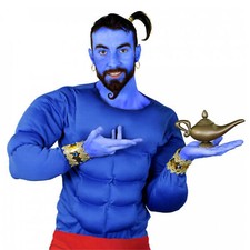 BLUE GENIE FANCY DRESS COSTUME
