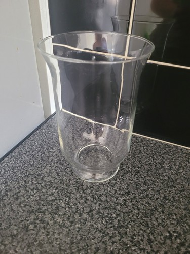 Clear glass hurricane inch - glass,