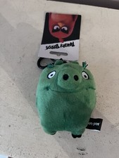 Angry Birds Plush Green Pig Backpack Clip Key Chain Bag