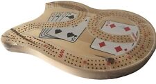 LARGE WOODEN CRIBBAGE BOARD -