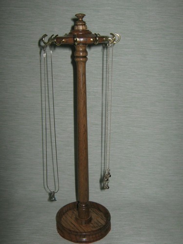 Wood necklace stand wooden - stand,