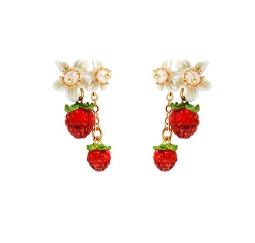 Les nereides strawberry - strawberry, stud