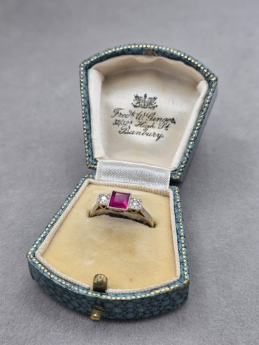 Antique edwardian 18ct gold - edwardian,