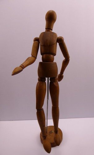 Vintage wood artist mannequin - wood,