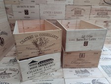 French Wine Box Crate. 6 or 12 bottle. Wooden Genuine Storage Planter Hamper.