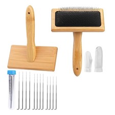 3X(2 Pcs Wool Carders, Hand Carders for Wool Needle Felting Brush Wooden9557