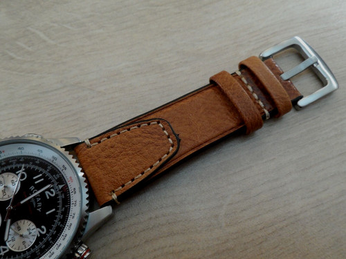 Tan vintage leather watch - leather,