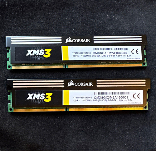 Corsair xms3 8gb - xms3, (2x4gb)