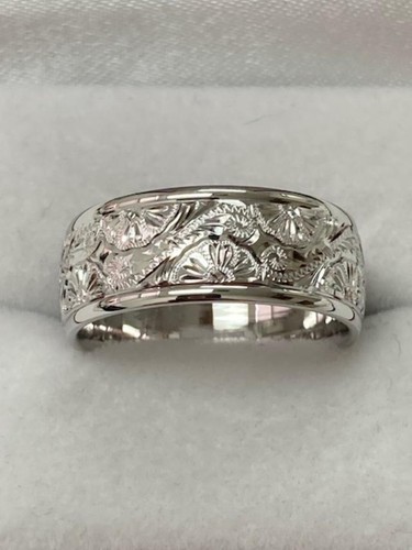Platinum hand engraved mens - hand,