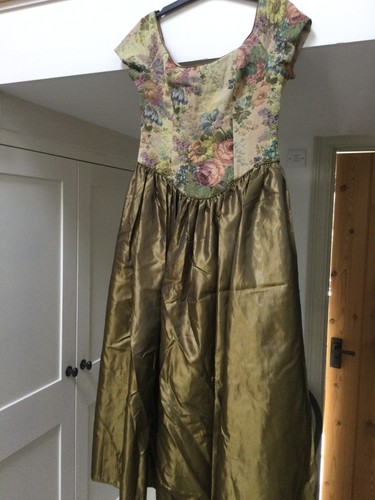 Olive green vintage dress - , by