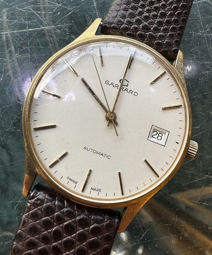 Mens garrard 9ct gold date - 9ct,