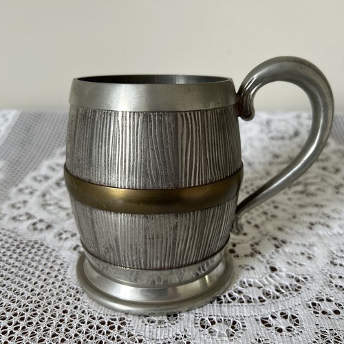 Vintage pewter tankard with - pewter,