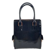 Ted Baker Rhana Quilted Enamel Patent Leather Shopper Bag Black Women Purse