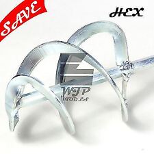 Mixing paddle Drill mixer 70x400x8mm 2 Blade Helix hex shank Galvanised