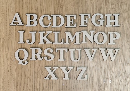 Wooden letters sizes - letters,