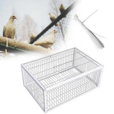Pigeon Trap Cage Large 40x30x26cm Bird Trap Cage for Garages Orchards Farms