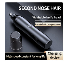Nose Hair Trimmer USB Charging New High Quality Electric Portable Men BLACK