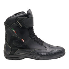 VANUCCI Biker Boots Black Leather Mens UK 11