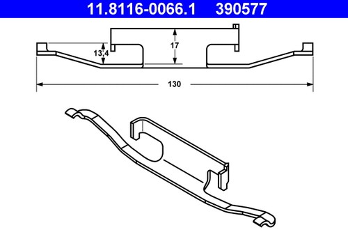 Rear spring brake caliper - spring,