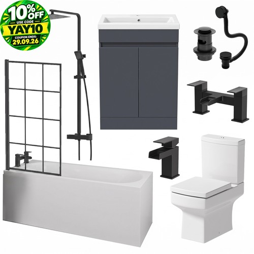 Complete bathroom suite black - complete,