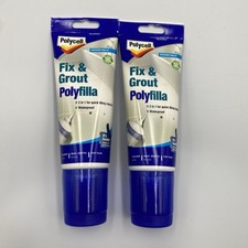 2x Polycell DIY Decorating Waterproof Kitchen Bathroom Tile Fix Grout 330g White