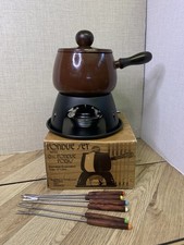 Vintage Brown  Fondue Set