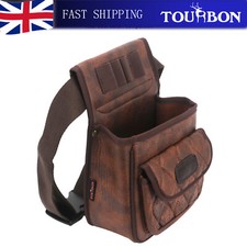 TOURBON Leather Hunting Cartridges Pouch Shotgun Waist Belt Bag Shells Holder