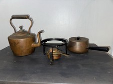 Vintage swiss copper fondue - swiss,