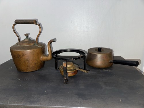 Vintage swiss copper fondue - copper,