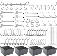 80pcs Peg Board Hooks Workshop Garage Pegboard Hanging Tool Storage Display