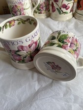 New Emma Bridgewater ‘Horatio’s Garden’ Half Pint And Quarter Pint Mugs (2 Mugs)
