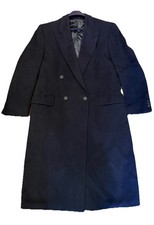 Vintage Crombie Aberdeen Wool Men's Navy Overcoat Size 40S